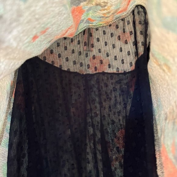 Anthropologie Saturday Sunday Grey Floral Print Dress - Size Medium - Picture 7 of 13